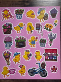 Floral & Duck Sticker Sheets
