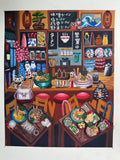Japanese Restaurant Gouache Painting (Original - 8 in. x 10 in.)
