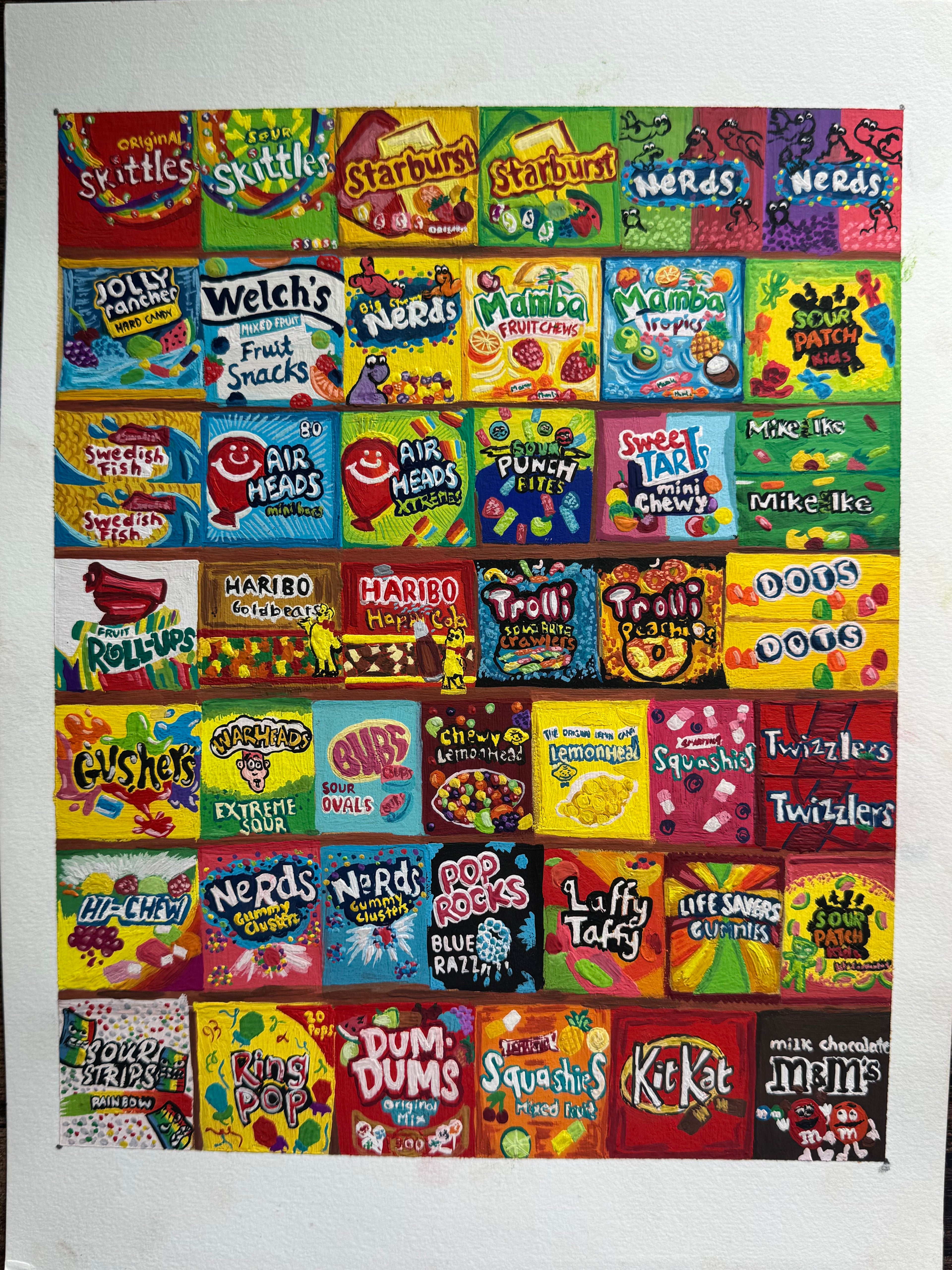 Candy Store Gouache Painting (Original - 8 in. x 10 in.)