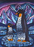 Penguins Gouache Painting (Original - 6 in. x 8 in.)