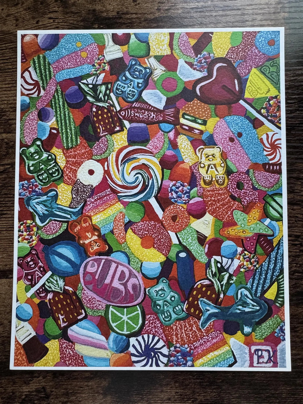 Colorful Candy Art Print (8 in. x 10 in.)