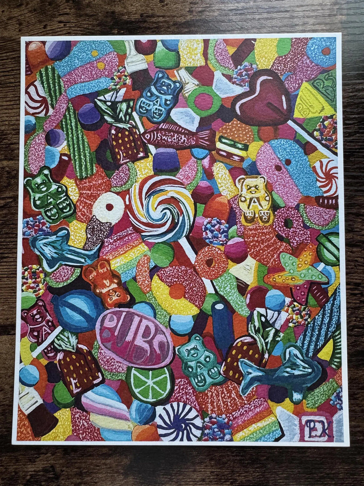Colorful Candy Art Print (8 in. x 10 in.)