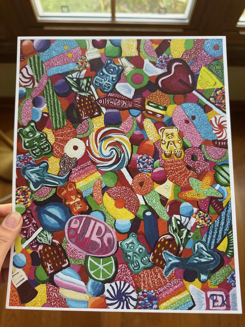 Colorful Candy Art Print (8 in. x 10 in.)